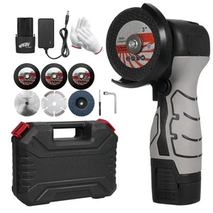 TGS Mini Cordless Angle Grinder DIY Polishing and Cutting Machine with Grinding Disc Trigger Switch for Surface Conditioning