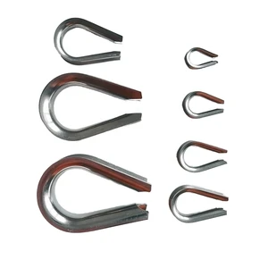 2MM 3MM 4MM 5MM 6MM 8MM 10MM 12MM 14MM 16MM 18MM 20MM 22MM 24MM AISI304/316 Stainless Steel European Wire Rope Cable Thimble
