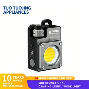LED Multi-functional Selfie Light Rechargeable Magnetic Base Waterproof Portable Suitable for Camping Hiking Metal Plastic