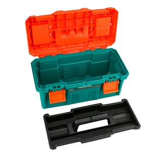 ABS High-hardness Toolbox, Detachable Storage Handle Tray and Adjustable Compartment System, Customizable