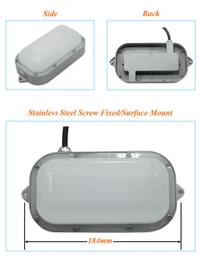VAKESUN LED Tri-proof Wall Lamp IP67 AC85-265V Explosion-proof Fire-proof Cold-proof 3-Year Warranty 3000K-6000K Ra80 Cold