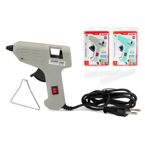 20W Mini Gray/ Turquoise Silicone Gun 2 Silicone Bars Single Electric Plastic for Industrial Hot Melt Glue 110-220V 50-60Hz