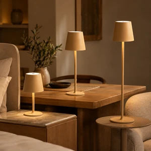 3 Height Rechargeable Cordless Table Lamp Touch Control LED Desk Light For Hotel Restaurant Café Bedroom