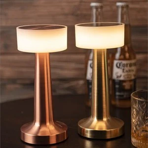 Table Light 3 Color Retro Coffee Table Lamp Touch Bar Desktop Decorative Lamp Sensor Rechargeable Night Light for Bedroom
