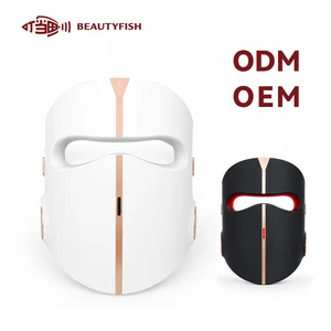 Beautyfish 5D Fit Medical Grade Silicone LED Light Therapy Mask 3 Colors Infrared Skin Rejuvenation Wrinkle Removal US/EU/UK/JP