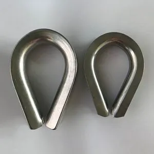European Stainless Steel Metric Thimbles with Self-color Surface for Wire Rope Terminal Fittings Made in China