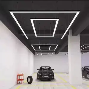 Auto Repair & Detailing Workshop Lights for Office & Hotel Use 4S Shop Seamless Splicing Loop Light Energy-saving IP44 340W