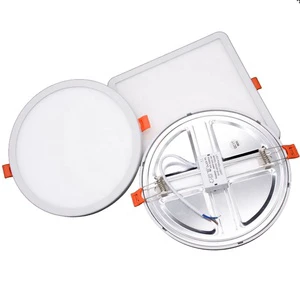 LED Panel Light Ultra Thin Recessed Downlights 6W 8W 15W 20W Free Open Hole Panel Light Round Square Ceiling Lamp