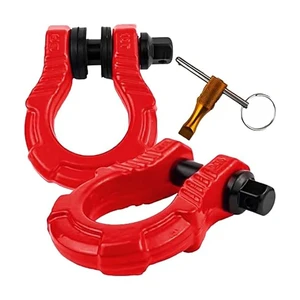 Shackles with Anti-Theft Lock Off Road Recovery Towing D Rings and Lock Security Pin