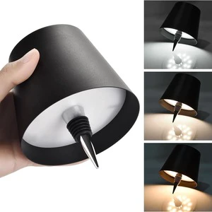LED creative wine headlight embedded bar restaurant removable charging RGB dimming decorative wine bottle desk lamp