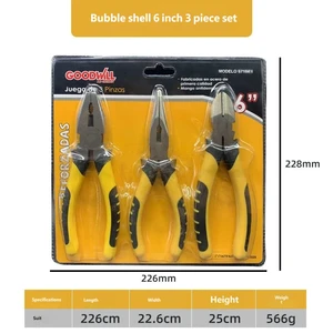 Heavy Duty All in One Pliers Set Combination Long Nose Diagonal Cutter Wire Stripper Electrician Scissors