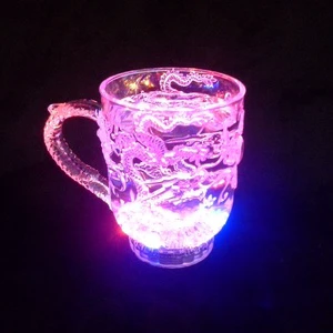 7 Colors Water Inductive Cup Rainbow Color LED Cup Wineglass Drinking Ware Flashing Light Cup for Home Bar