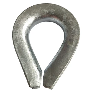 G414 G411 BS464 DIN6899A DIN6899B Hot Dip Galvanized Electric Galvanized Painted Wire Rope Thimble