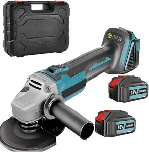 Industrial Grade Cordless Brushless Angle Grinder with Lithium Battery Grinding Disc Portable for General Grinding Polishing