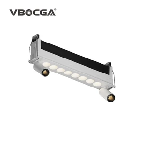 Adjustable Recessed Ceiling Lamp Rotatable Linear Spotlight LED Grille Lights 6W 10W Indoor Light for Home Office