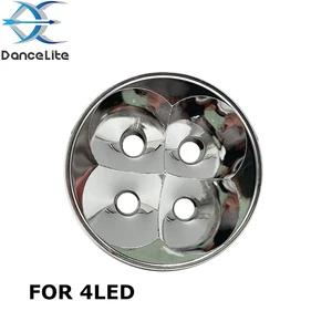 Customized High Quality 66.6MM 4LED Aluminum Reflector Smooth SMO Flashlight 4*LED CUP for 4Pcs 5050/3535 LEDs