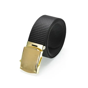 High Quality Cheap Blue Coffe Black Green Canvas Nylon Luxury Men's Belt buckle