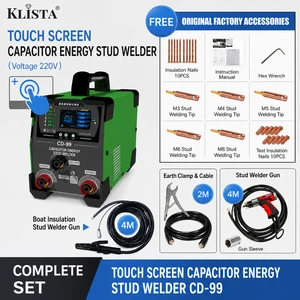 KLISTA RSR-2500 Touch Screen Capacitor Discharge Stud Welder Portable Insulation Stud Welding Machine Full Set