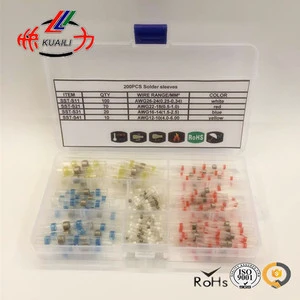 200PCS Solder Sleeve Wire Splices Set Water Proof Butt Connector Heat Shrink Solder Sleeve Wire Splices Kit