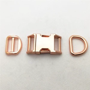 10mm 15mm 20mm 25mm Inner Size Set of 3 Metal Side Released Buckle Suitable for Pet Accessories