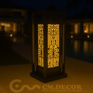 DNT.003.10 Premium Solar Garden Light Iron Lamp Body 5W LED Warm White IP65 Outdoor Landscape Road 3000K Color Temperature