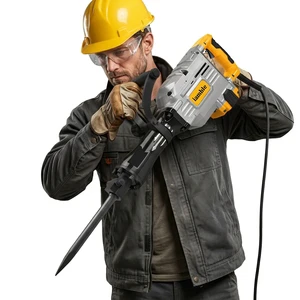 Ambledom Industrial Grade Electric Hammer Drill 26MM Max Drilling Diameter 1.5KG Portable 220V Pick