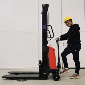 Hot Sale 2T 2.5m Electric Automatic Lifter Semi Electric Forklift Stacker Pallet Truck With Core Motor Component