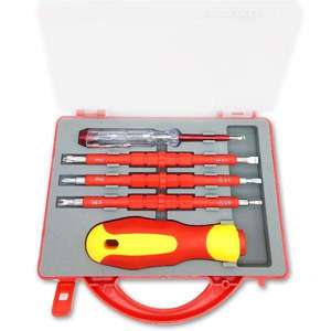 Multi-purpose 5 in 1 Electrician Batch Insulation Maintenance Tool Vanadium Steel Screwdriver Kit