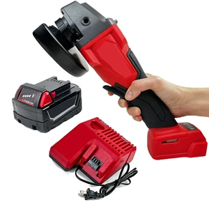 Angle Grinder Set with High-quality 5.0ah 18V Lithium Battery and Fast Charger 125mm High-power Multi-speed Angle Grinder Set
