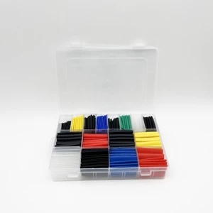 580pcs/Set Polyolefin PE Heat Shrinkable Tube Kit Colorful Different Sizes for Wire Cable Insulated Sleeves