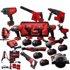 Series 18V Lithium-Ion Brushless Cordless Combo Kit with Electric Planer Leveling 5.0Ah Batteries Charger Tool Bags (OEM)