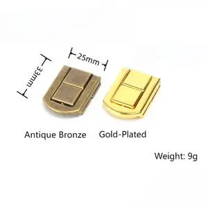 Square Box Buckles Metal Hanging Gold-plated Buckles Gift Wooden Boxes Buckles Lock Hooks Alloy Round Lock Buckles And Chains