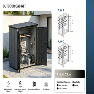 1400L Heavy-Duty Resin Storage Cabinet With Reinforced Frame Outdoor Workshop & Garage Organizer