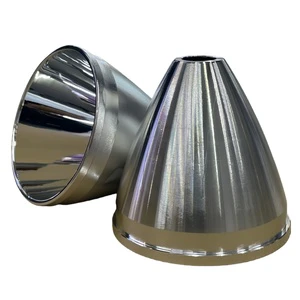 52x50x9mm/10mm Aluminum Alloy Vacuum Plated IP65 90 Spot Beam Reflector Cup for 5050/7070 LED Flashlight Self-adhesive