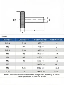 Round Knurled Head Thumb Screw Stainless Steel Hand Tighten Screw Adjustable Hand Fastener M4-M20 High-Strength DIY