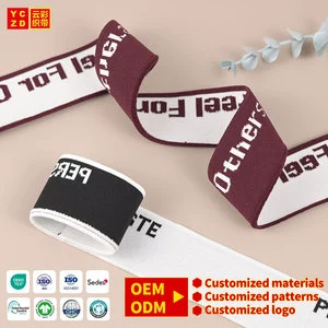 Wholesale Cotton Knit Ribbed Cufflets Cotton Knit Ribbed White With Stripes Jacquard Custom RIB Knit Trim Supplier For T-shirts