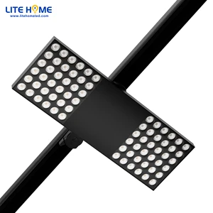 3 Phase 30W LED Grilled Panel Track Lighting with 350° Rotatable for Retail Modern Supermarket Stores Office LiteHome