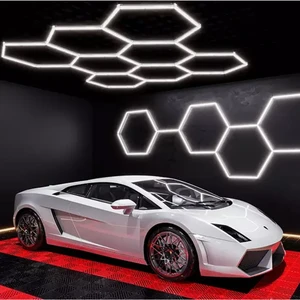 SUEZ Diy Assembled Hexagonal Garage Lamp Car Wash Lighting Led Parking Light