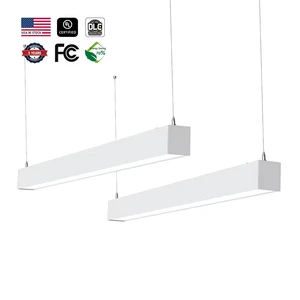 LED Linear Lights Aluminum Commercial Industrial Linear Lighting Fixtures Multiple Color Temperatures 2700K-6000K Office Shop