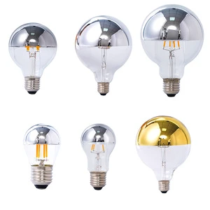 Half-Silver Half-Gold Bulb Light Decoration DC Available Dimmable Optional 3W 5W 7W Various Colored Mirror Reflector Bulb