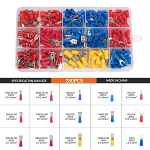 Cold Pressed Terminal Connector 280PCS Insulation Sleeve Combination Set