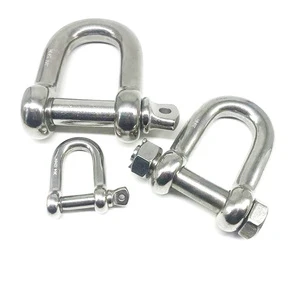 12mm Stainless Steel Shackle AISI304 High Strength Screw Pin D-Dee Shackle Open Body European Type ASTM Standard