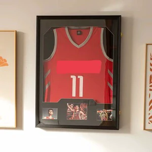 Wholesale Wood Flip-open Jersey UV Hollow 2.5cm Thickness Creative Design Eco-Friendly Football Basketball Display