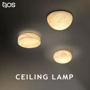 Modern Natural Alabaster Marble Ceiling Fixture Spanish Stone LED Luminaire For Hallway Corridor Balcony Living Room Bedroom