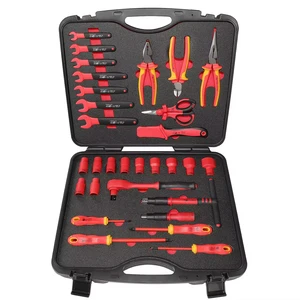 30 Piece Insulated Socket Wrench Tool Set for New Energy Car VDE Certified to 1000V AC Electrician Tools