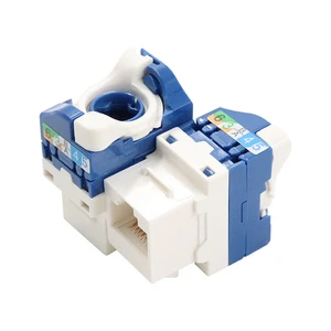 High Quality 180 Degree White Rotary D-RJ45 Cat5e/Cat6 UTP Modular Female Connectors Universal Compatibility Keystone Jack