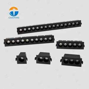 Hot Sale Embedded Spotlight Recessed Ceiling Oblong Reflector Laser Blade Shop Lamp Commercial Led Linear Grille Down Spot Light