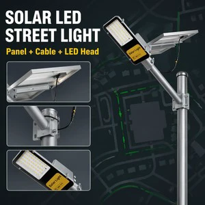 High Lumen LED Solar-powered Street Lights with IP66 Rating Split-type Outdoor Garden Courtyard Parking Lot Solar Street Lamp