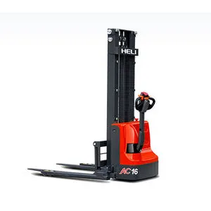 Small Space Electric Forklift 1.5 Ton Walking Pallet Stacker HELI