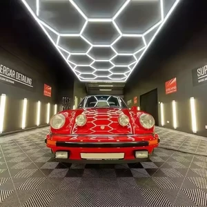 Etop Manufacturer Led Sports Hall Lighting Garage Car Detailing Light Hexagon for Carshop and Barbershop